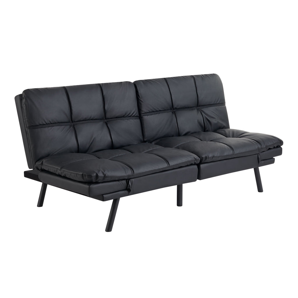 Mainstays 72 Memory Foam Futon Sofa Bed,Black