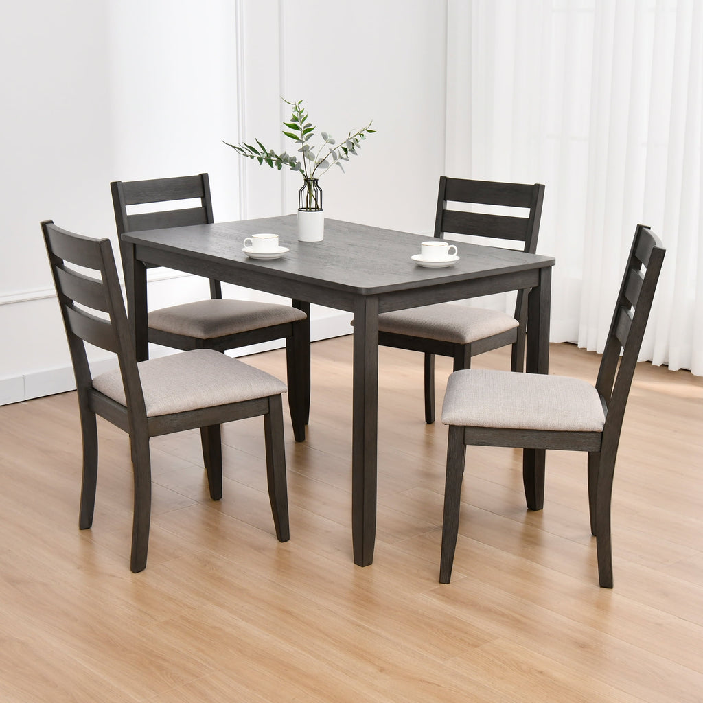 Duhome Dining Table Kitchen Dining Table Solid Wood Rectangular Table for Kitchen Dining Room Livingroom Restaurant, Caramel
