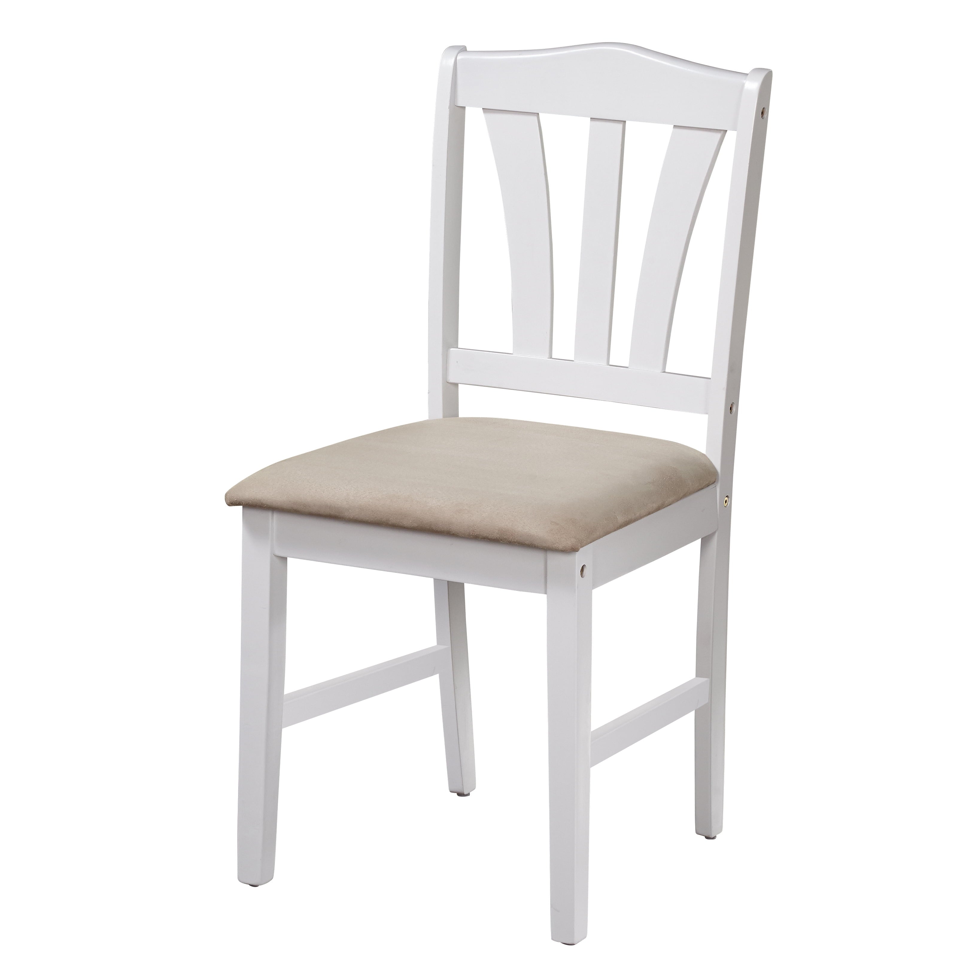 TMS Metropolitan 5-Piece Wood Farmhouse Upholsered Dining Set with Table and Chairs, White