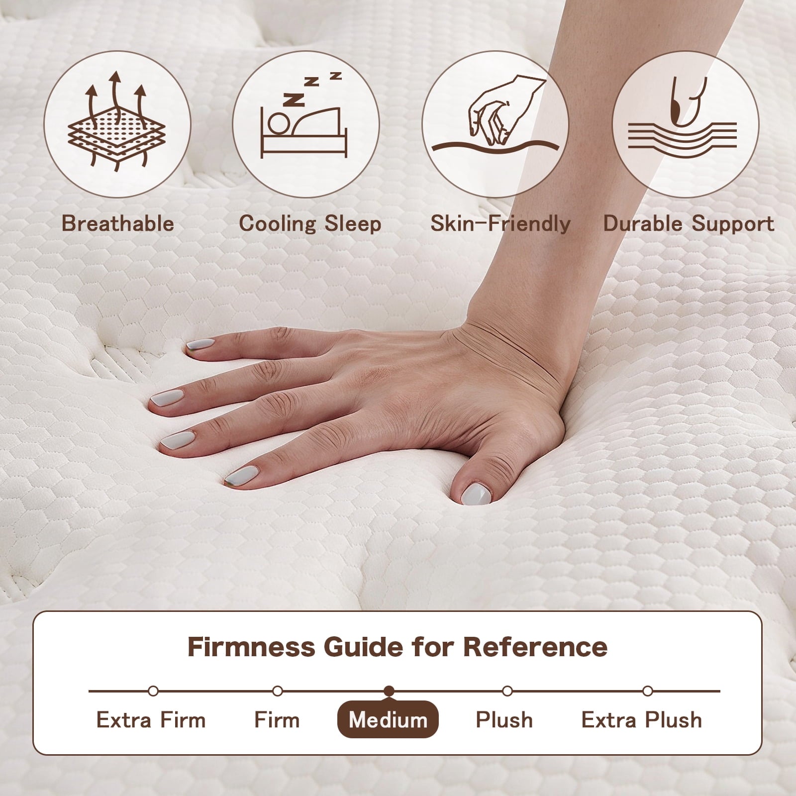 Queen Mattress, 12 Inch Hybrid Memory Foam Mattress in a Box, Pressure Relief, CertiPUR-US