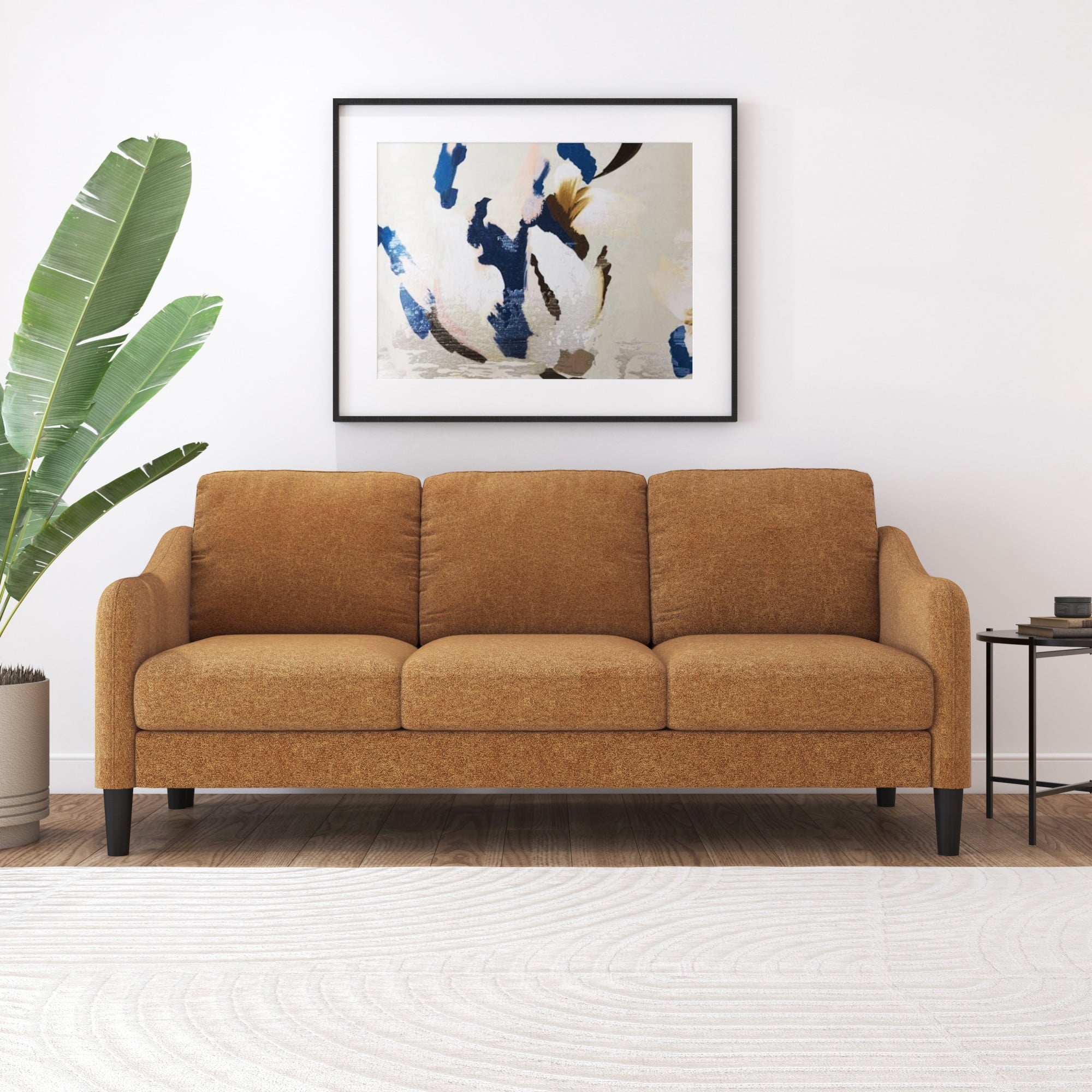 Mainstays Westley Swoop Arm 74 Sofa, Moss Green