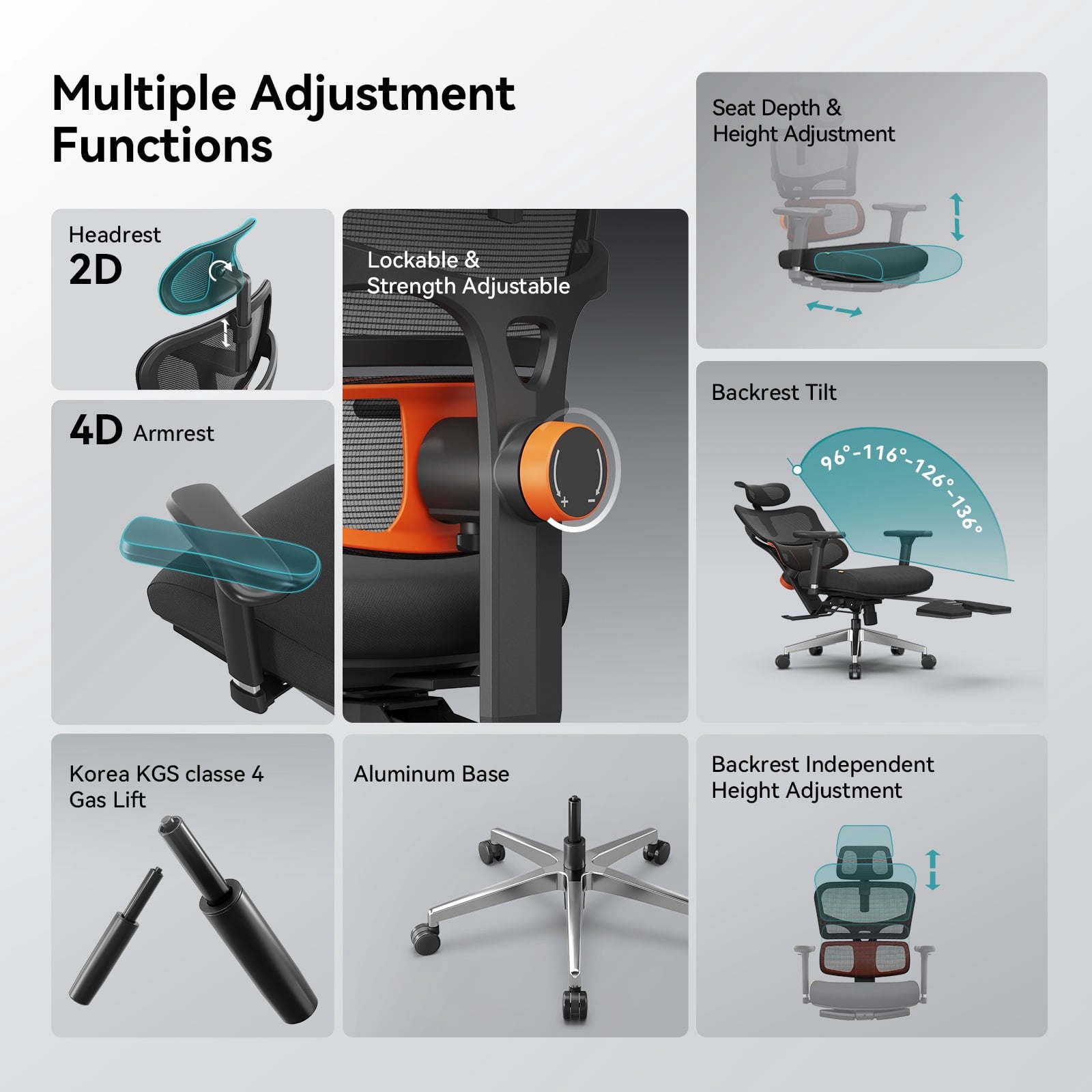 Newtral NT002 Ergonomic Chair with Laptop Tray for Home Office & Gaming