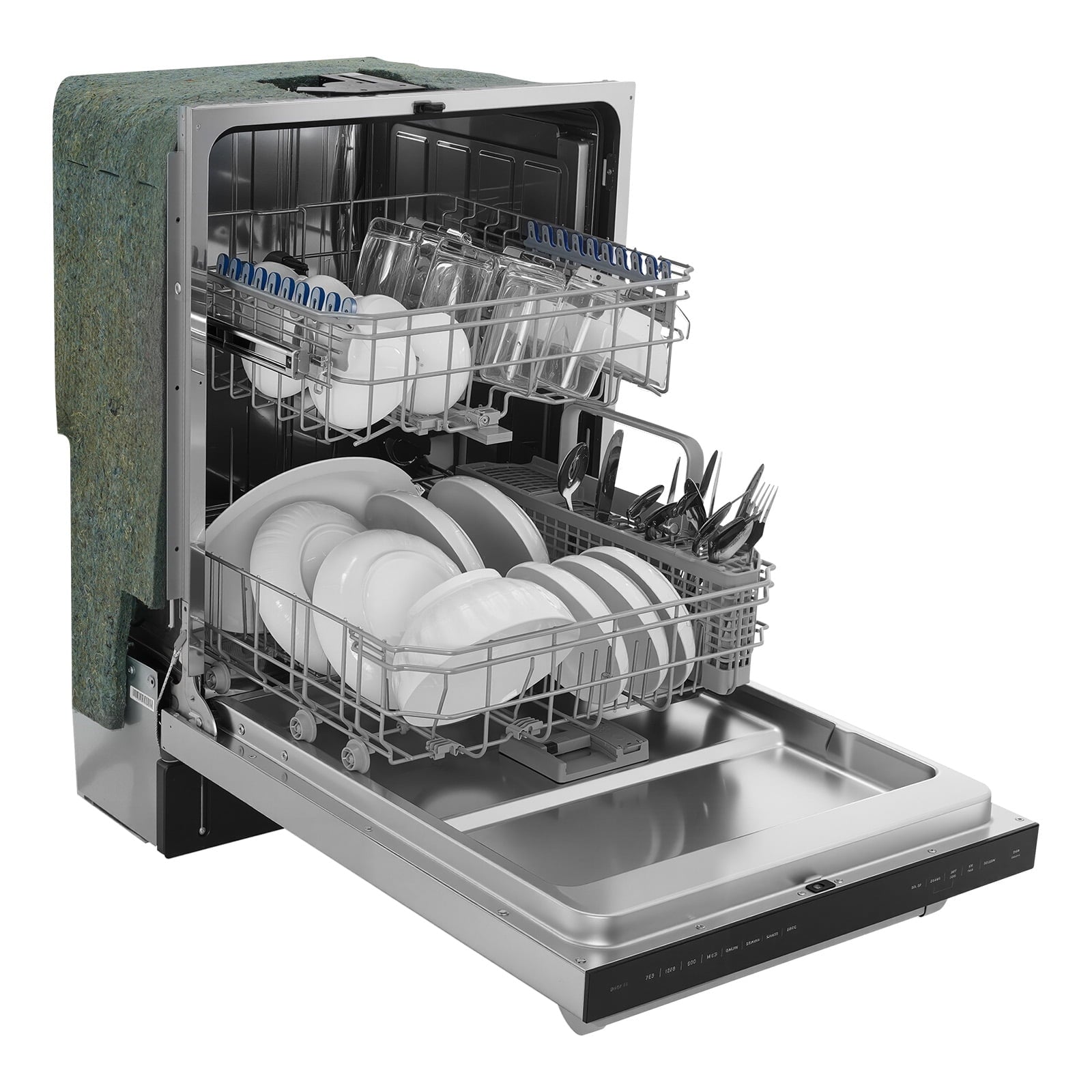 VEVOR 24 Inch Built-In Dishwasher, Stainless Steel Tub, 14 Place Settings and 8 Washing Programs, 23.82 x 25.2 x 33.78 Inch Low-Noise Dishwashing Machine with Upper / Lower Racks and Zoned Storage