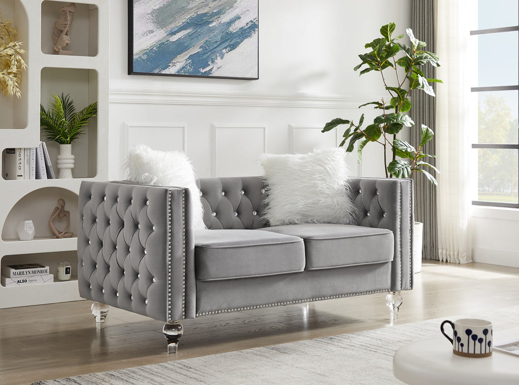 Gewnee 86.6 Modern Sofa Couch,Teddy Velvet 3 Seaters Comfy Couch with Deep Seat for Living Room,2 Pillows,Beige