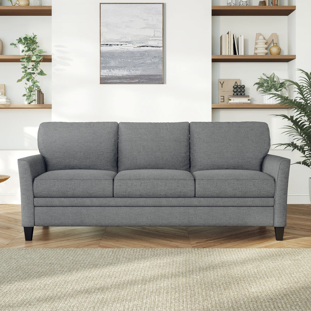 Mainstays Kensington 80 3 Seat Classic Modern Couch, Gray