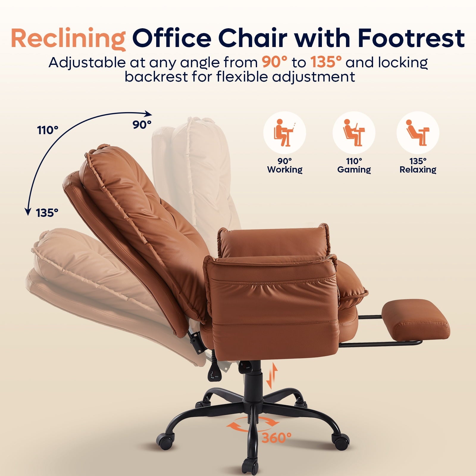Bestier Big and Tall Executive Office Chair with Flip-up Arms for Adult, Wide Seat Ergonomic Computer Desk Chair,High Back Velvet Comfy Cross-Legged Office Chair with Footrest and Side Pockets, Black