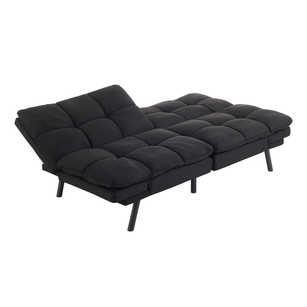 Mainstays 72 Memory Foam Futon Sofa Bed,Black