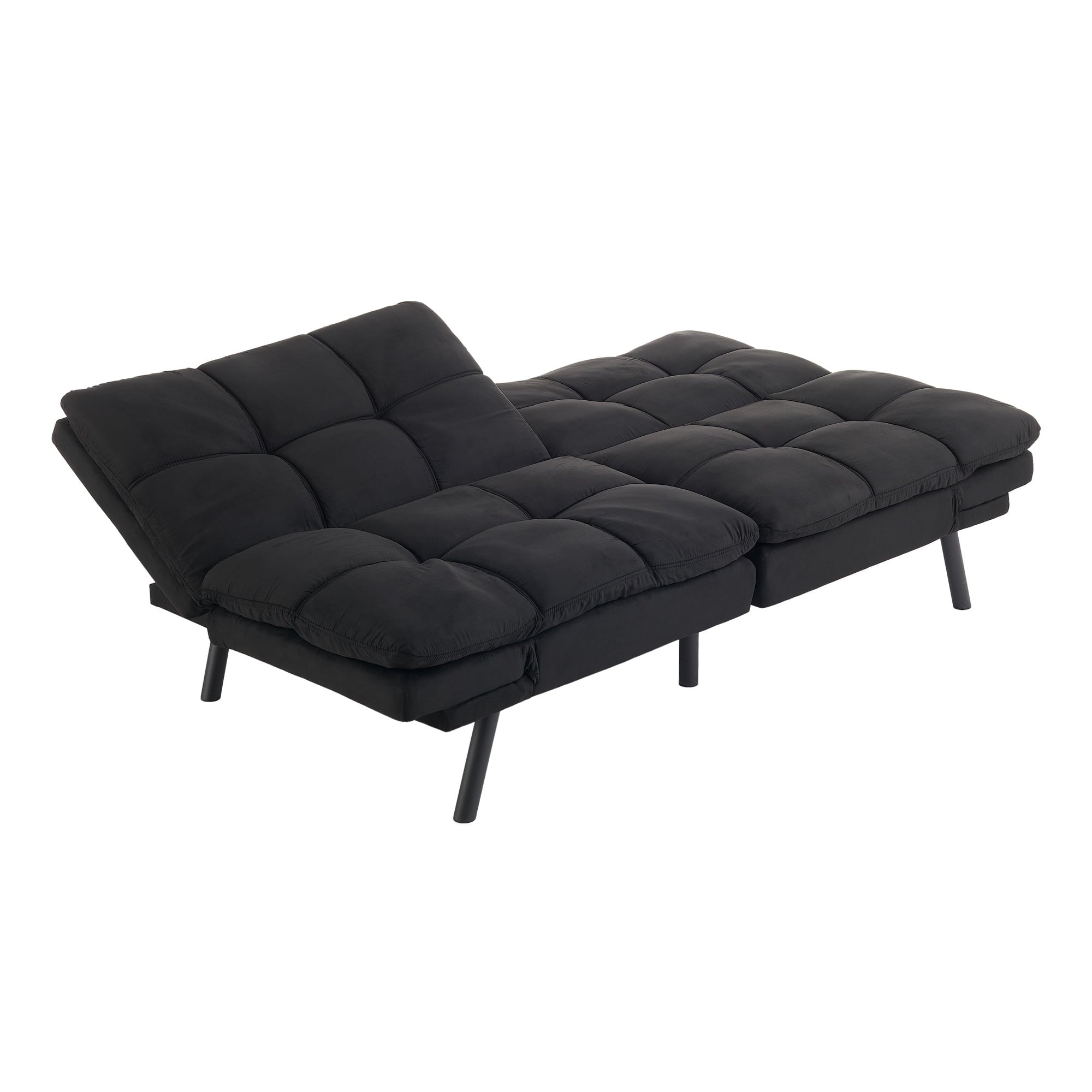 Mainstays 72 Memory Foam Futon Sofa Bed,Black