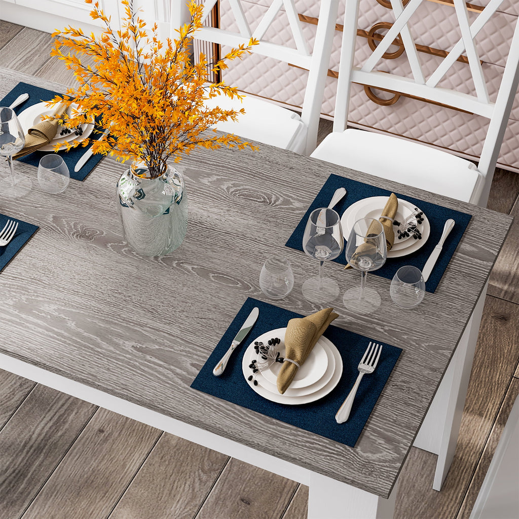 Costway Dining Table 47 Inch Kitchen Dining Table Rectangular for Small Space Dark Gray