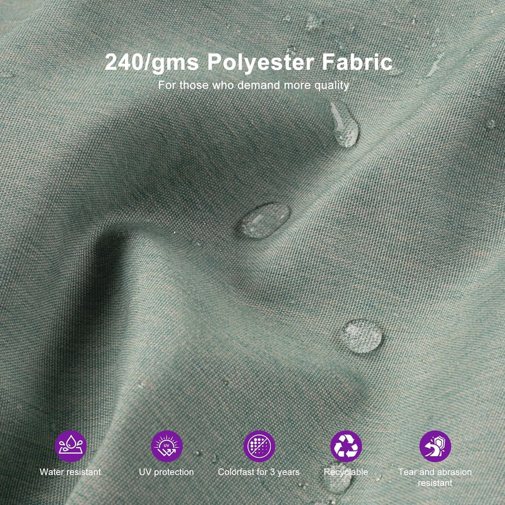 PURPLE LEAF Cantilever Umbrellas 12FT Square Large Patio Umbrella Offset Umbrella with 360°Rotation Tilting And Hanging Double Top, Grey