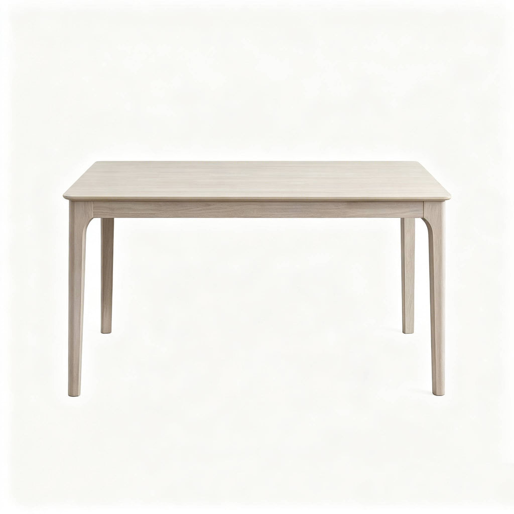 ACTU 57.9 Rectangular Wood Dining Table, Mid-Century Kitchen Table for Dining Room, Walnut