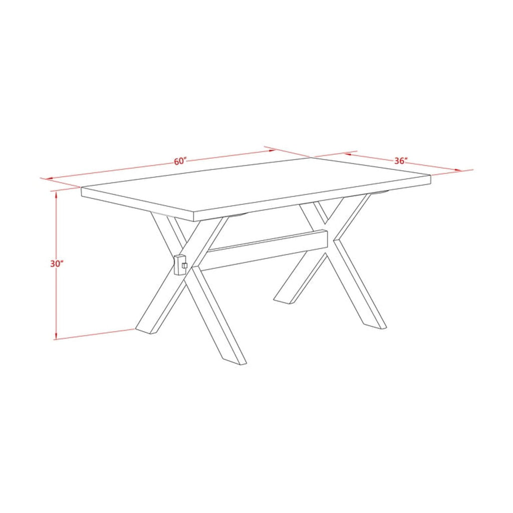 7-Piece Dining Set - Parsons Chairs & Rectangular Table - Hardwood Dining Room Furniture