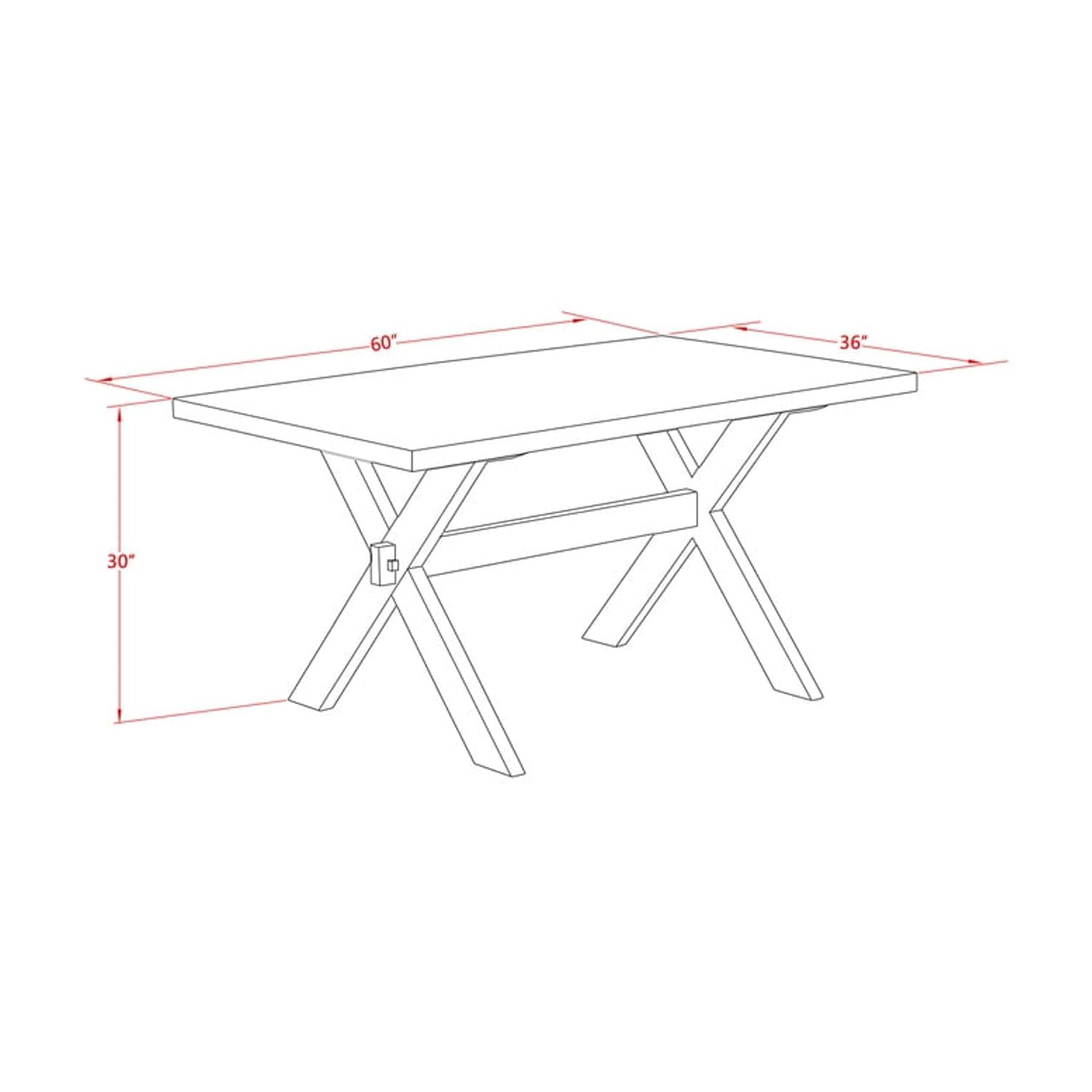 7-Piece Dining Set - Parsons Chairs & Rectangular Table - Hardwood Dining Room Furniture