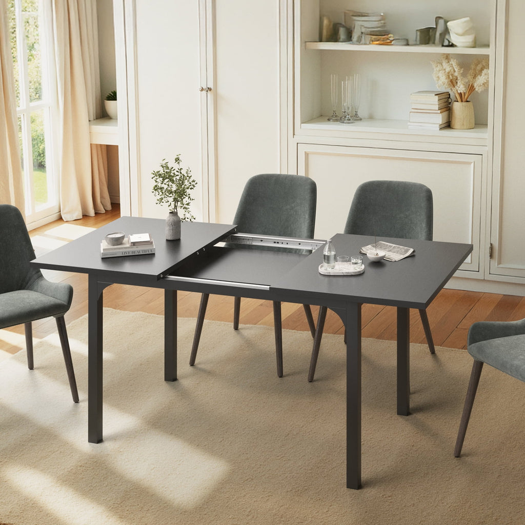 Someet Large Extendable Dining Table for 4-8, Modern Wood Space-Saving Extra Long Folding Kitchen Table for Dining Room, Natural