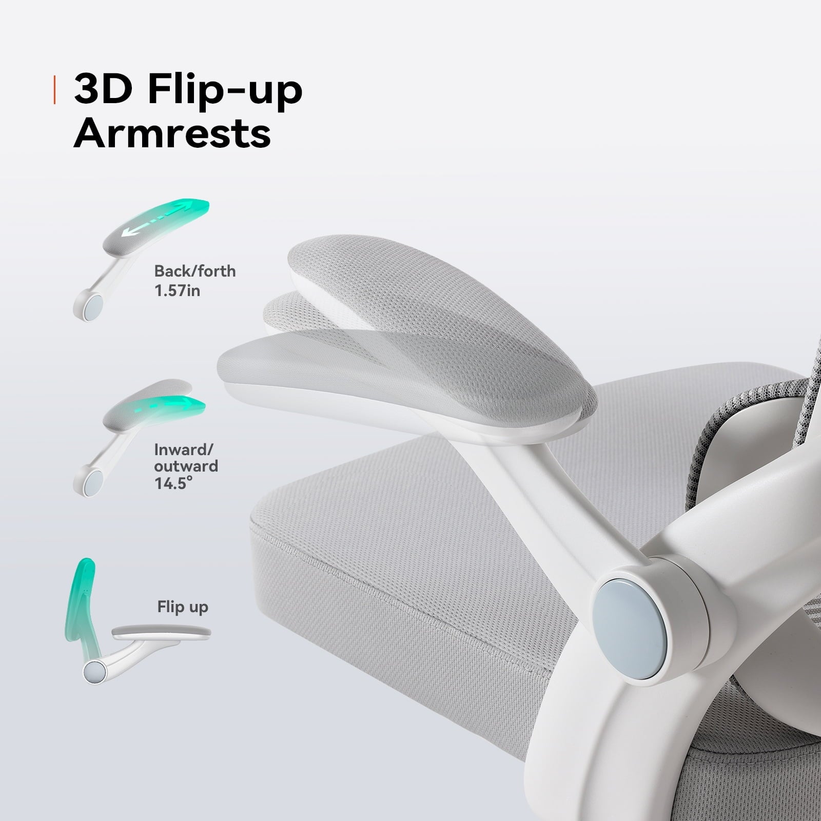 Sihoo Ergonomic Office Chair with Adjustable Lumbar Support, Mesh Backrest, 3D Armrests, 2D Headrest, Tall Seat, Recline