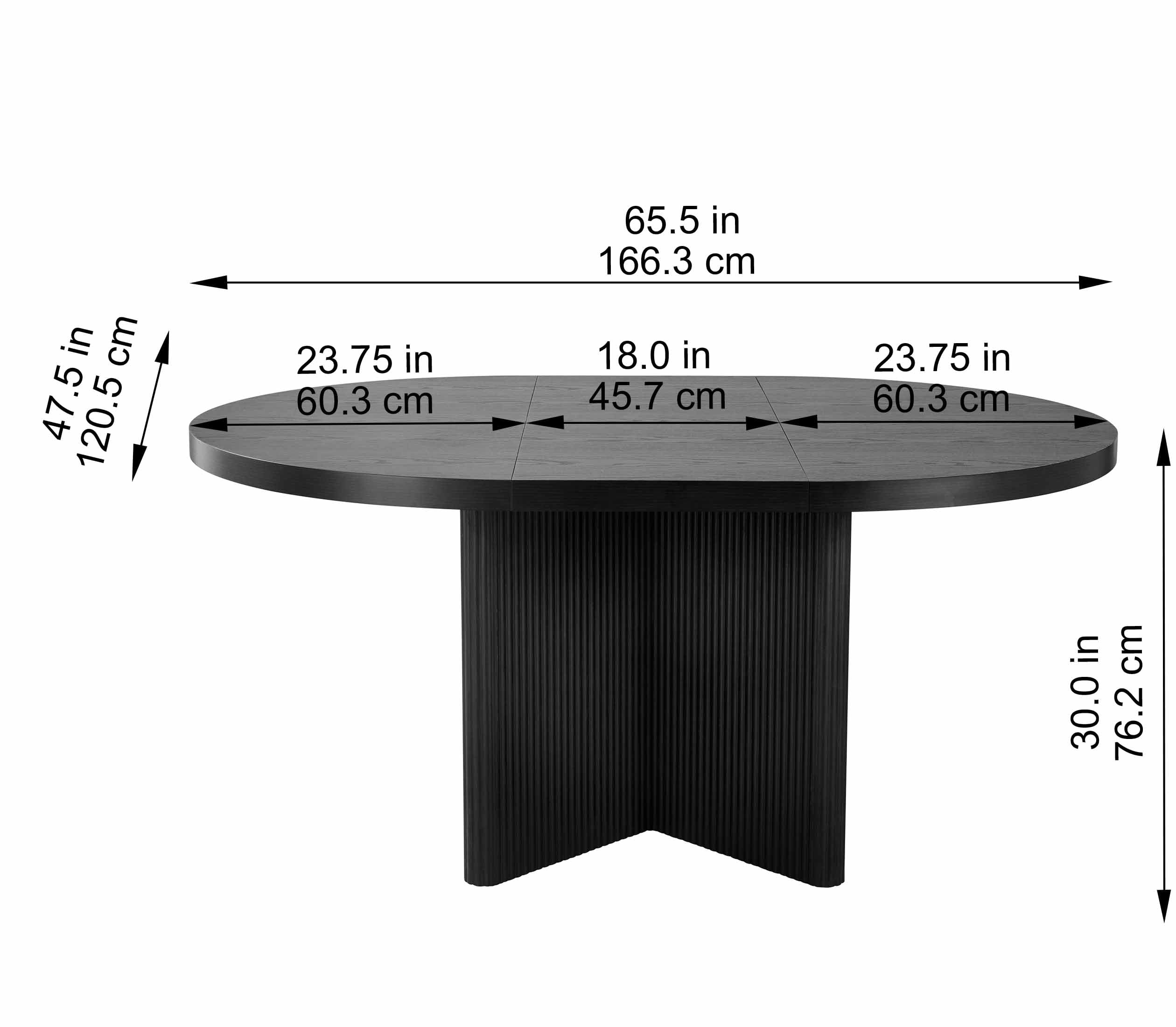 Better Homes & Gardens Lillian Fluted Round Expandable Dining Table, Walnut Finish