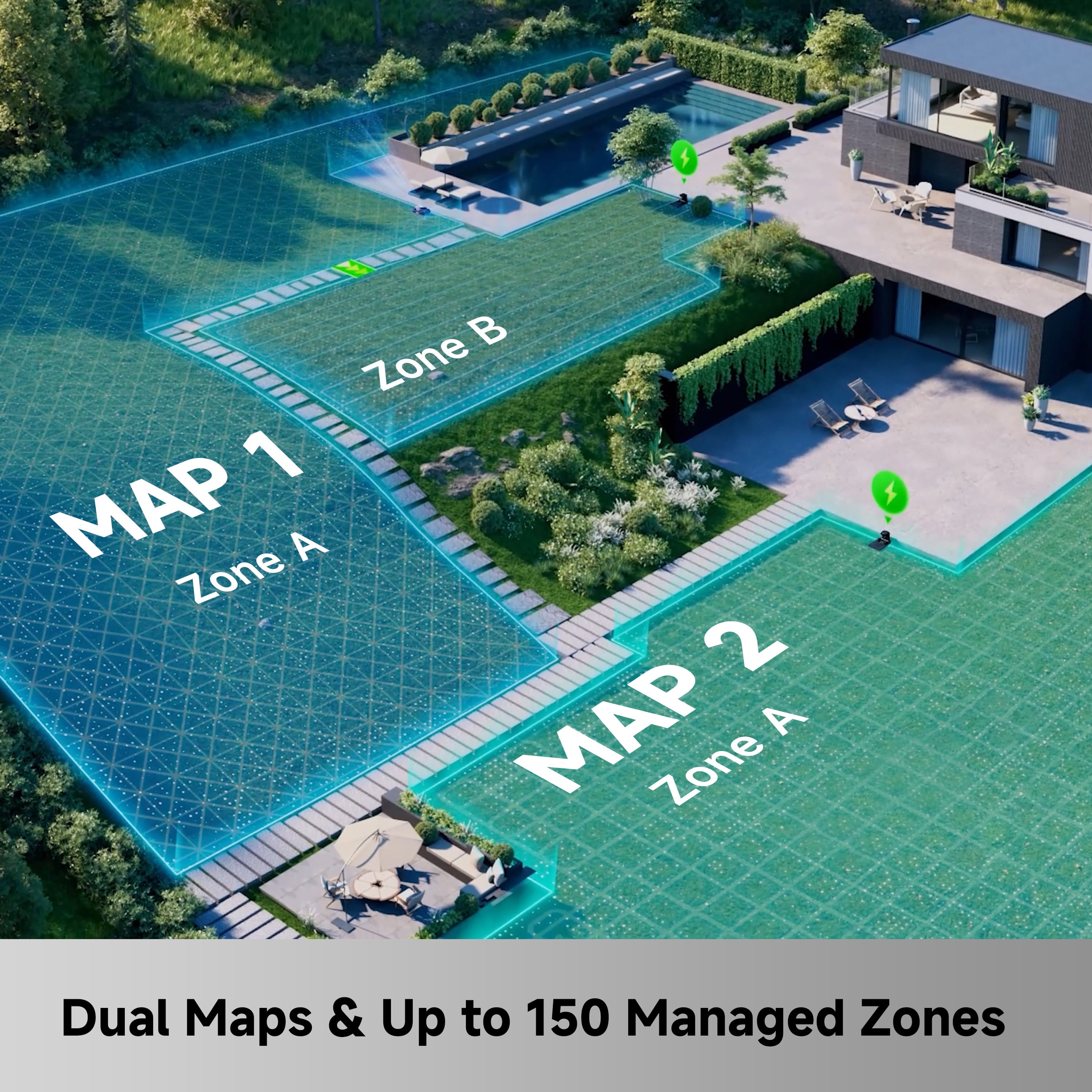 MOVA LiDAX Ultra 2000 Robotic Lawn Mower,Dual Mapping,0.5 Acres,Edge Cutting, Adjustable Cutting Height, Smart Obstacle Avoidance