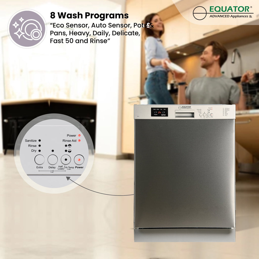 Equator Europe 24 Built in 14 place Dishwasher in White