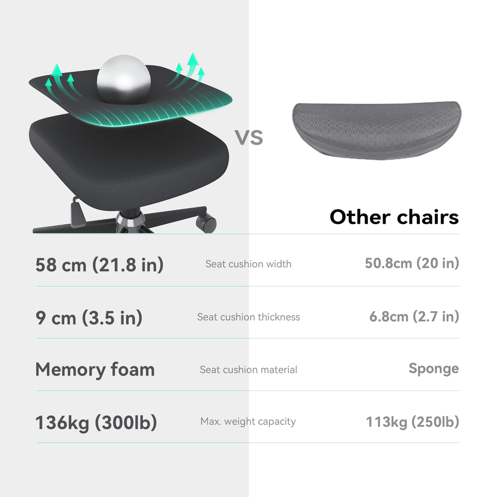 Sihoo Ergonomic Office Chair with Adjustable Lumbar Support, Mesh Backrest, 3D Armrests, 2D Headrest, Tall Seat, Recline