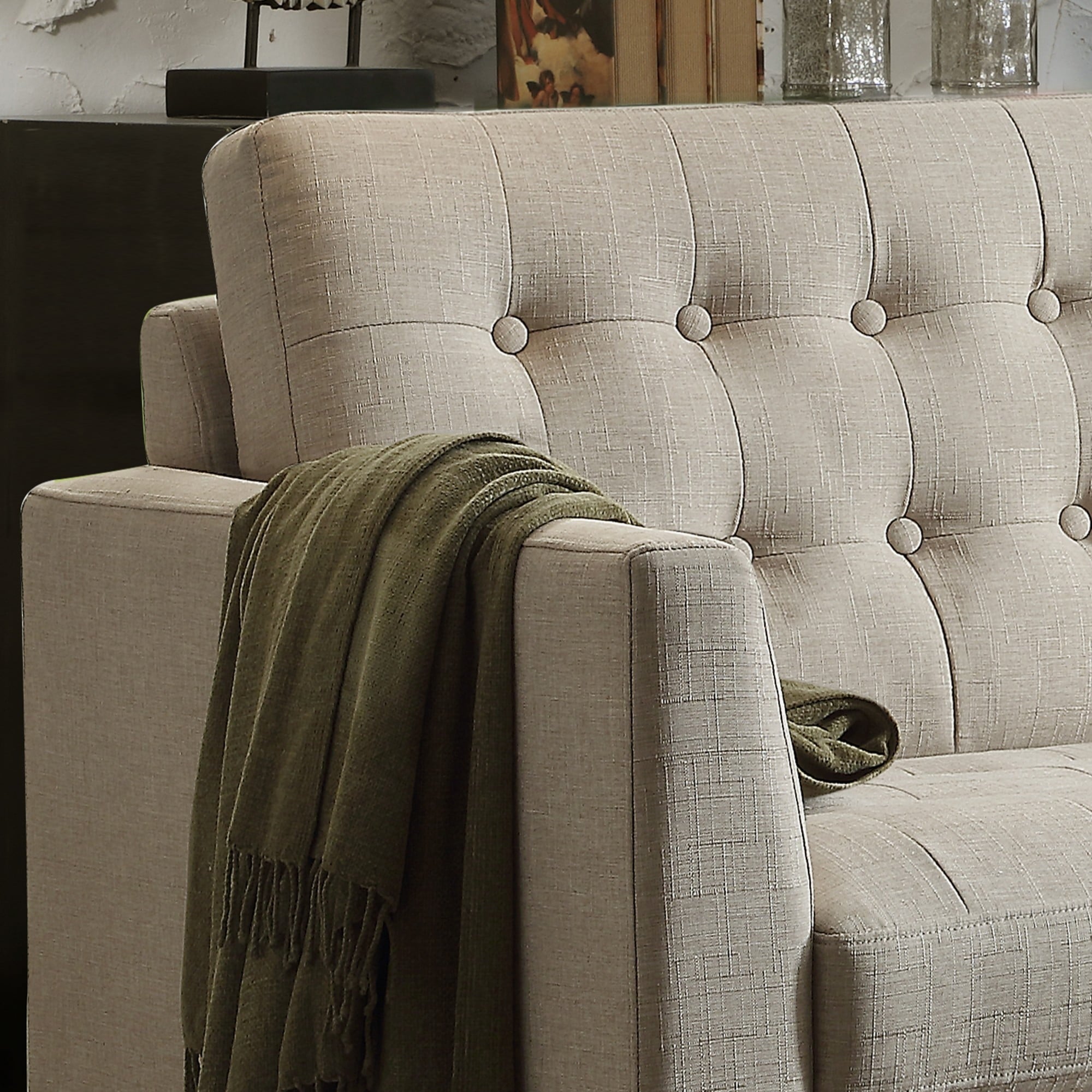 Gewnee 86.6 Modern Sofa Couch,Teddy Velvet 3 Seaters Comfy Couch with Deep Seat for Living Room,2 Pillows,Beige
