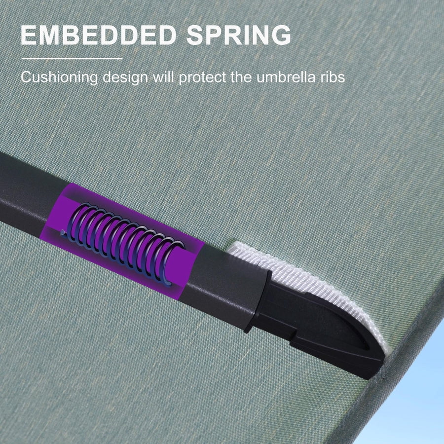 PURPLE LEAF Cantilever Umbrellas 12FT Square Large Patio Umbrella Offset Umbrella with 360°Rotation Tilting And Hanging Double Top, Grey