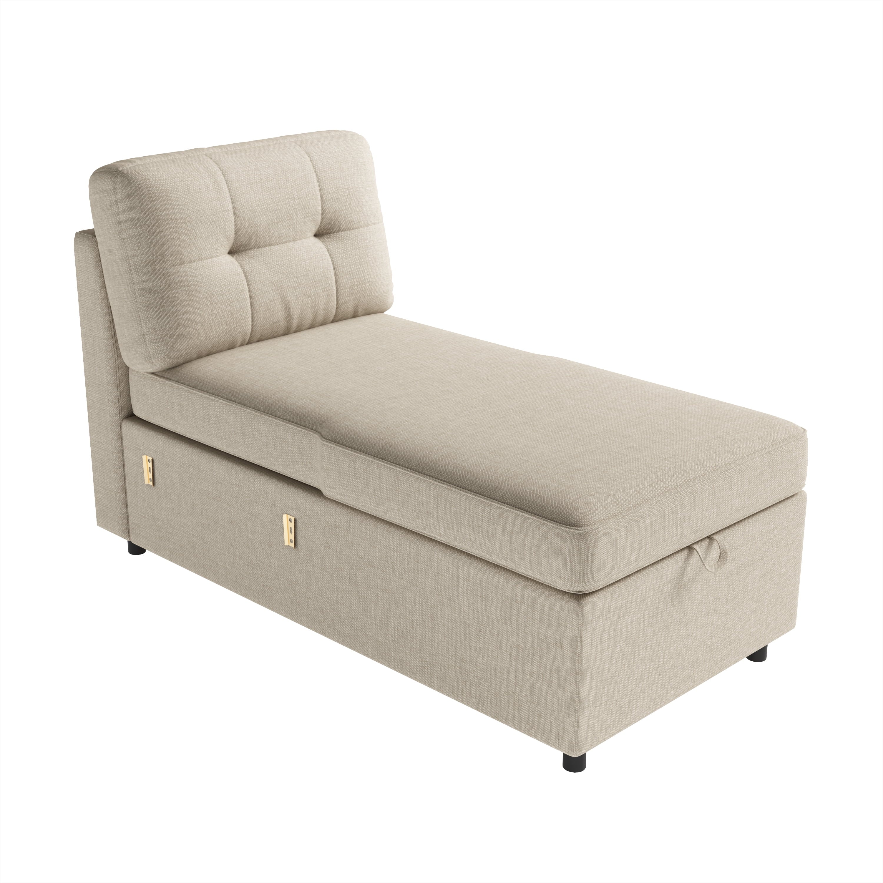 VANACC Sectional Sofa Bed with Storage and Soft Seat ,Reversible Pull Out Couch for Living Room,Gray