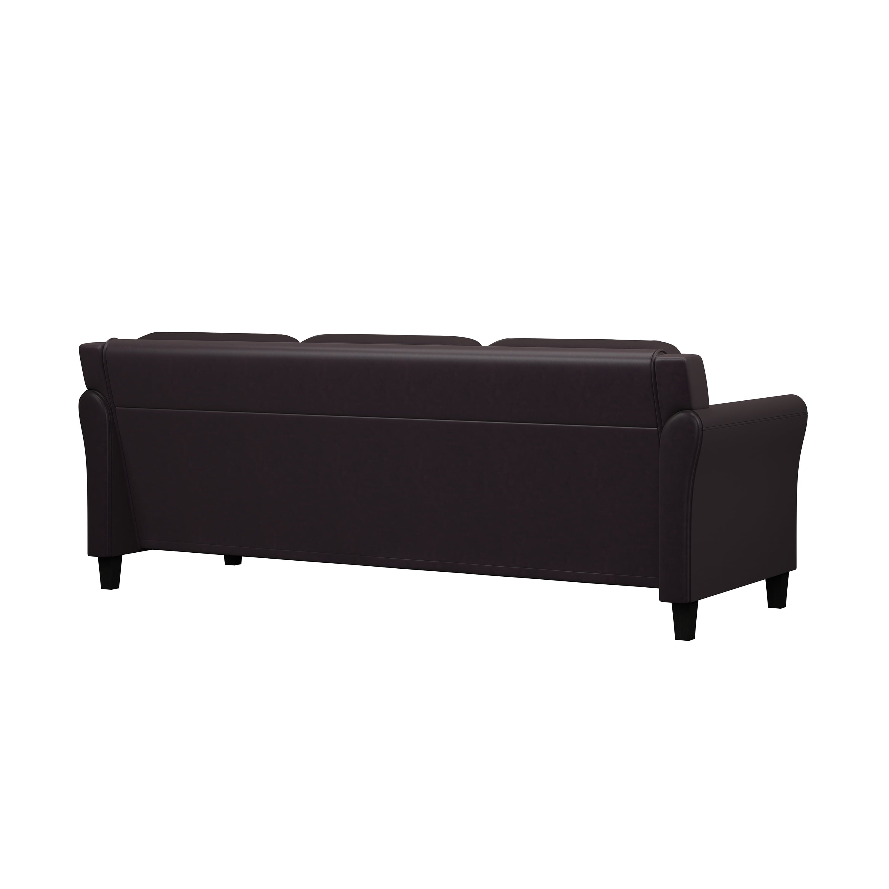 Lifestyle Solutions Taryn Curved Arms Sofa, Black Fabric