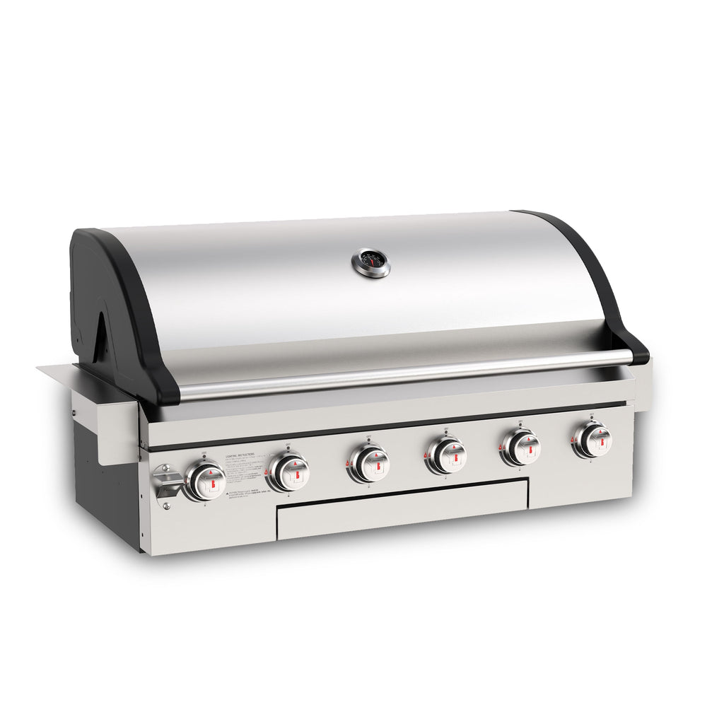 4 Burners Built-In Gas Grill, 40,000 BTU Outdoor Kitchen Grill with 653.2 Sq.in Cooking Area, LPG/NG, Perfect for Backyard BBQs
