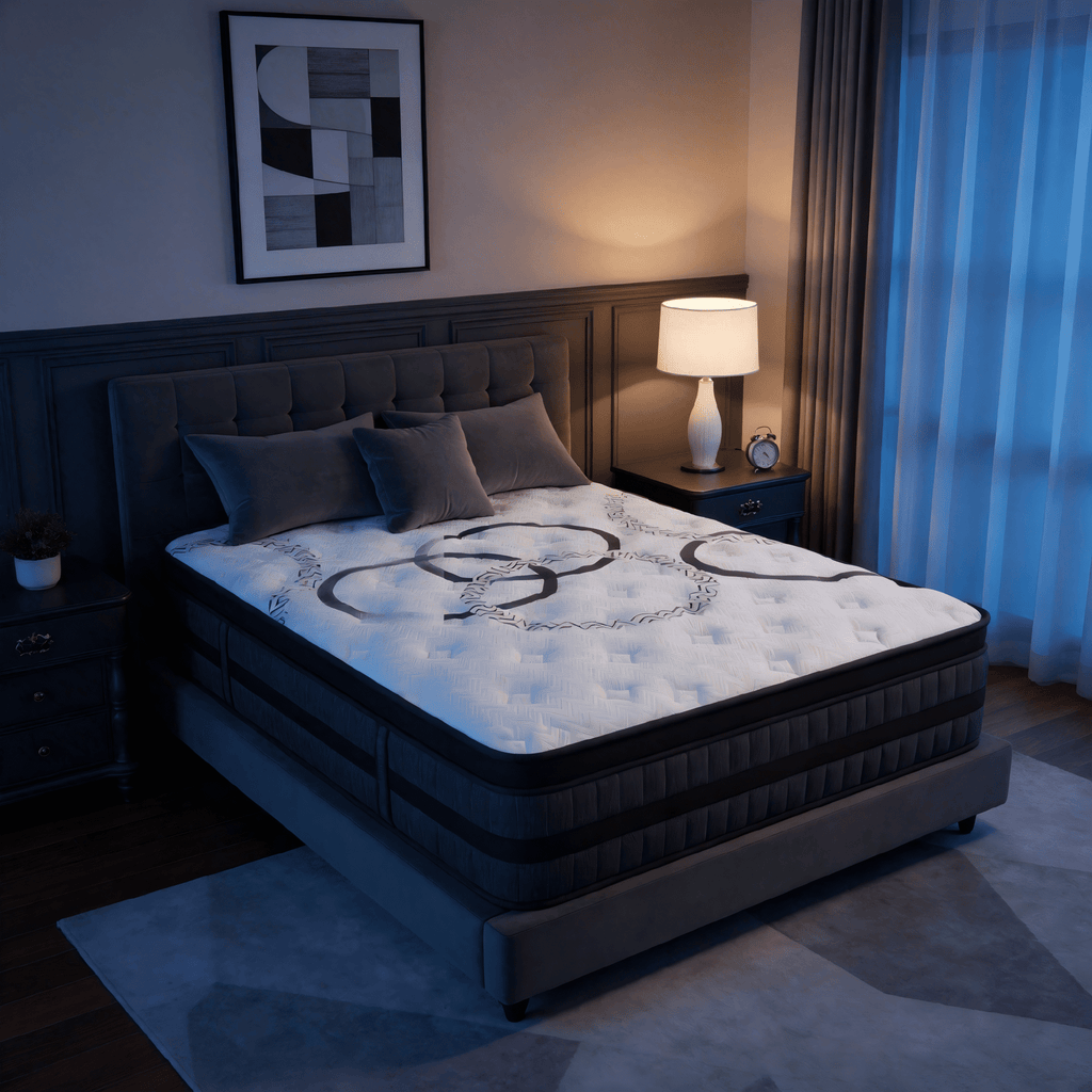 NightyNight Firm Queen Mattress 12 Inch Hybrid Mattress Queen Size Bed in a Box for Back Pain Relief and Cool Sleep with Gel Foam, OEKO-TEX STANDARD 100 and CertiPUR-US Certified