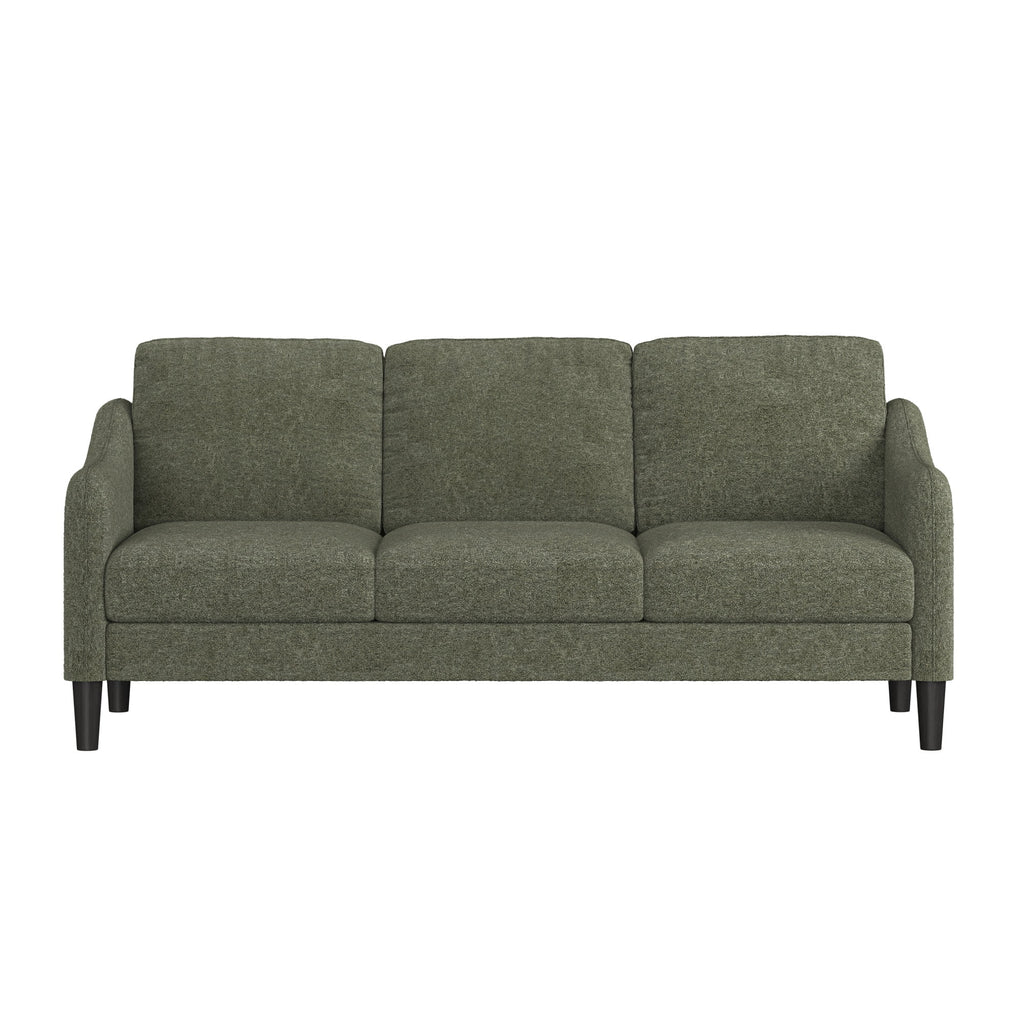 Mainstays Westley Swoop Arm 74 Sofa, Moss Green