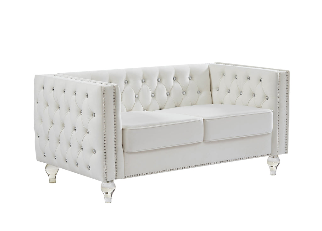 Gewnee 86.6 Modern Sofa Couch,Teddy Velvet 3 Seaters Comfy Couch with Deep Seat for Living Room,2 Pillows,Beige