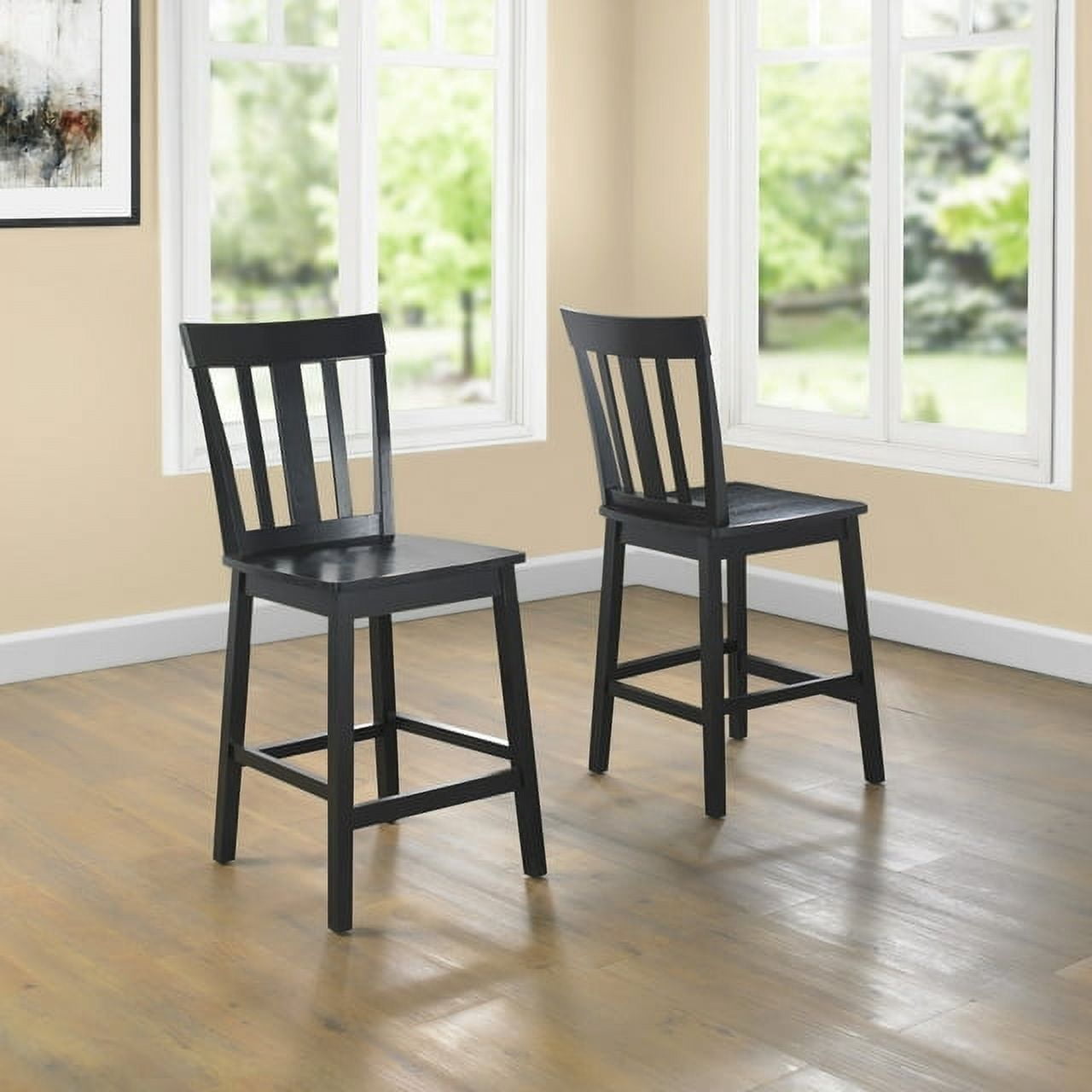 Mainstays 5 Piece Mission Counter Height Dining Set, Solid Wood, Cherry Color for Indoor