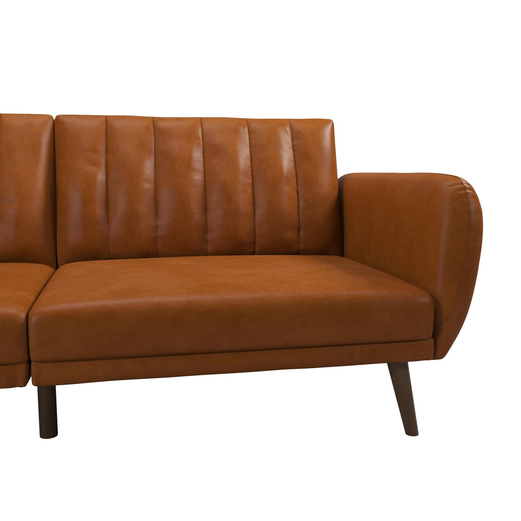 Novogratz Brittany Futon, Blue Linen