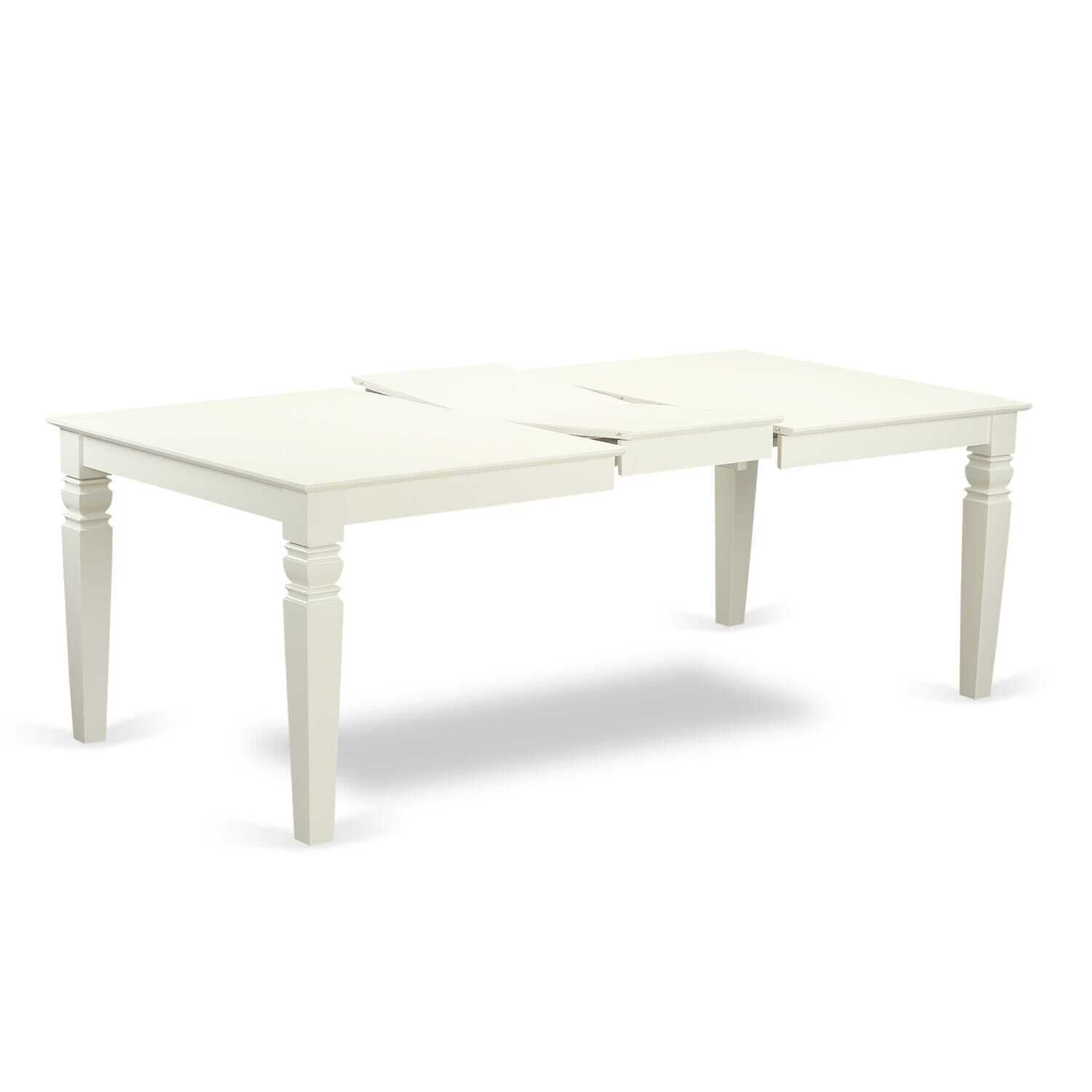 9 Piece Dinette Set - Linen White Table & Chairs - Modern Kitchen Dining Room Set