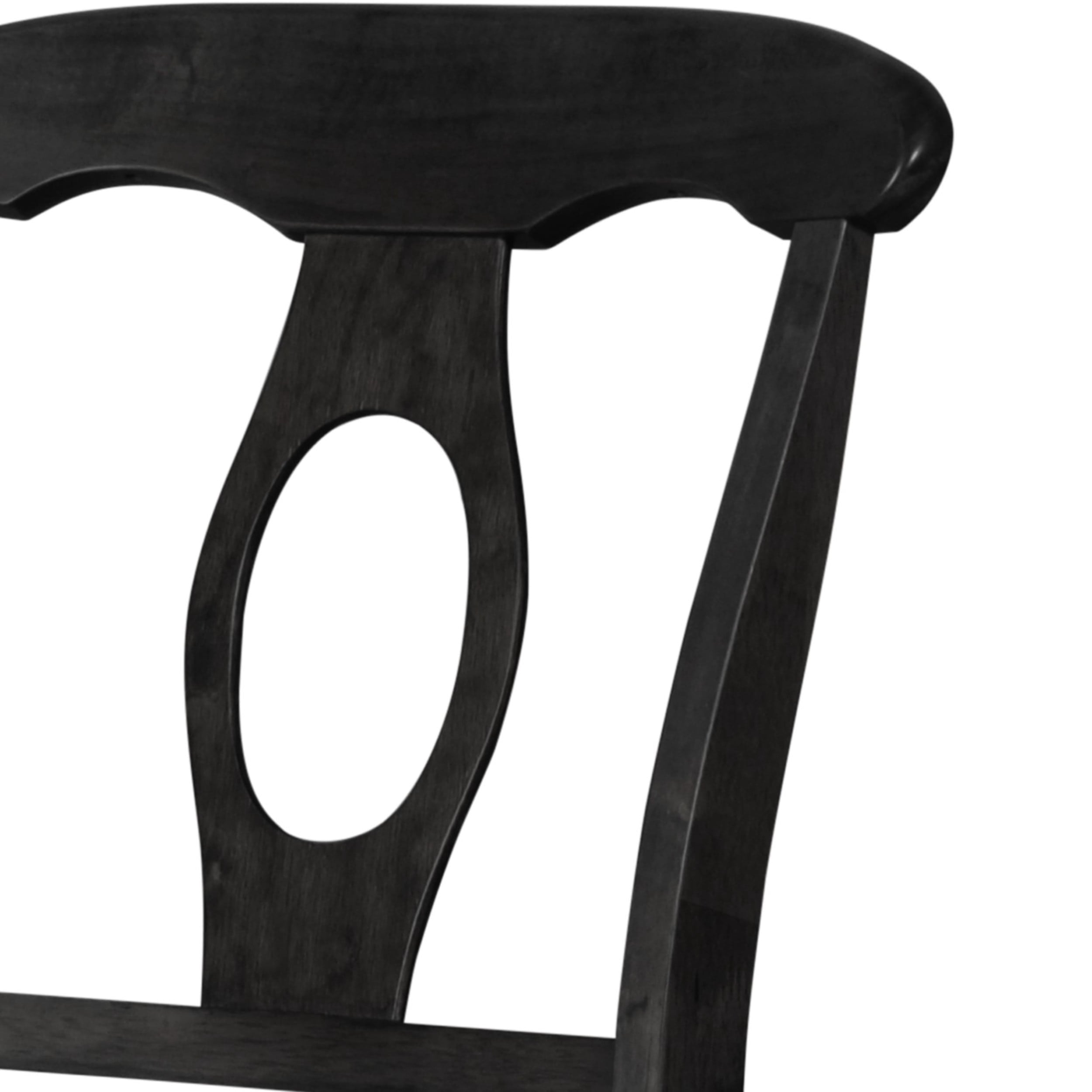 Home Design Olivia Dining Table with Round Pedestal Top, Mid-Century Modern Style, Easy Assembly, Black