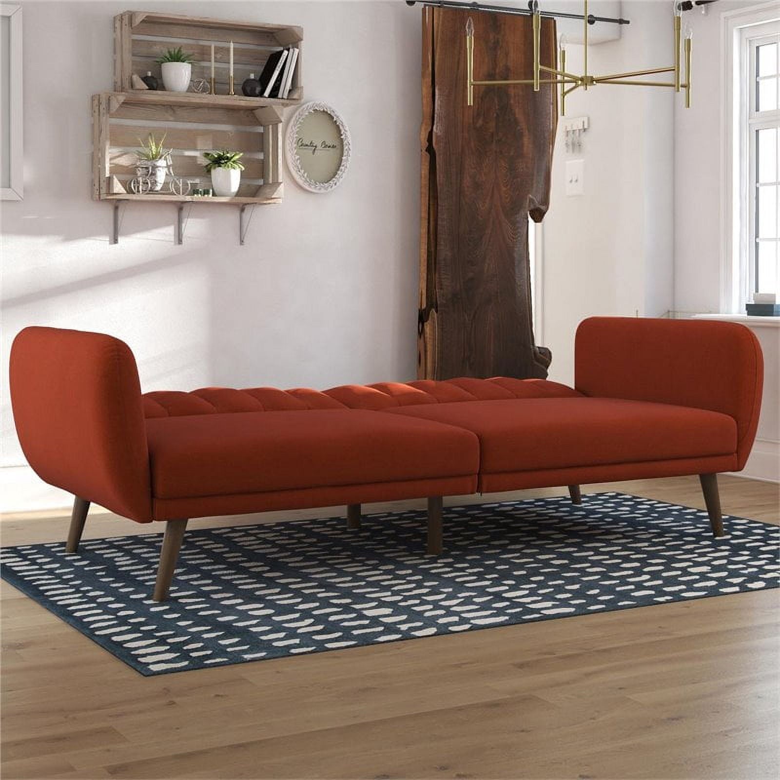 Novogratz Brittany Futon, Blue Linen