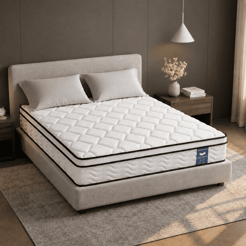 Gravellaire 12 Queen Mattress in a Box, Gel Memory Foam and Pocket Spring Hybrid Mattress, Medium Comfort, Pressure Relief, Adult