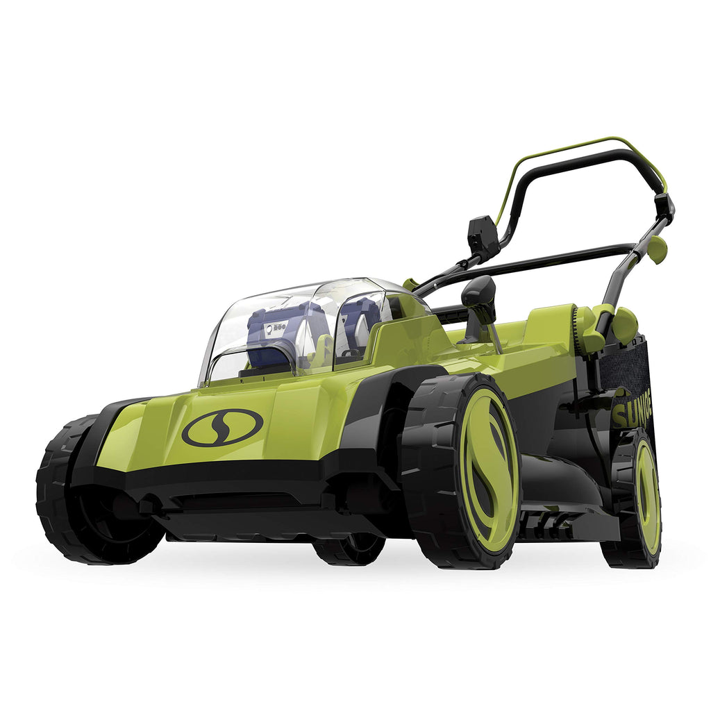 Sun Joe 24V Cordless Push Reel Lawn Mower, Battery Powered Grass Cutter for Yard, 15-Inch