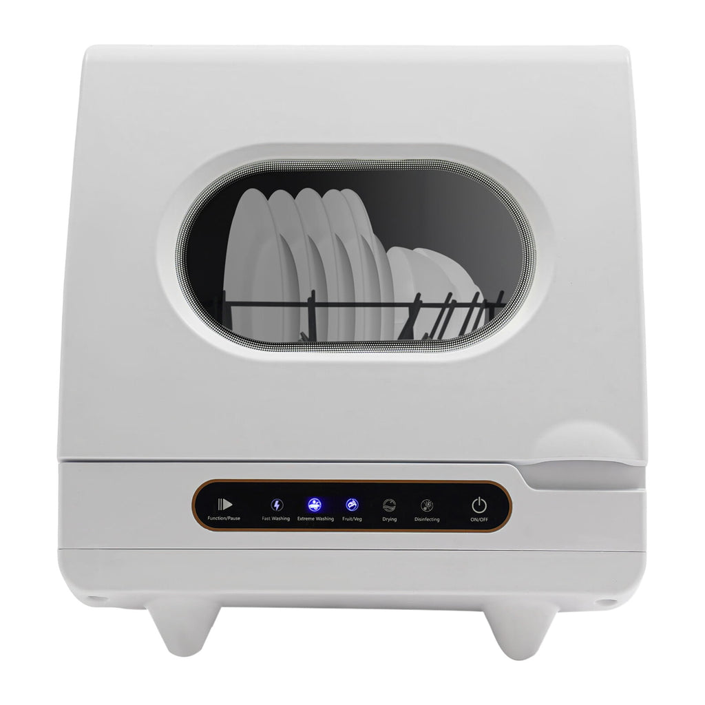 Portable Countertop Dishwasher 5 Washing Programs with Water Tank Leak-Proof Dry