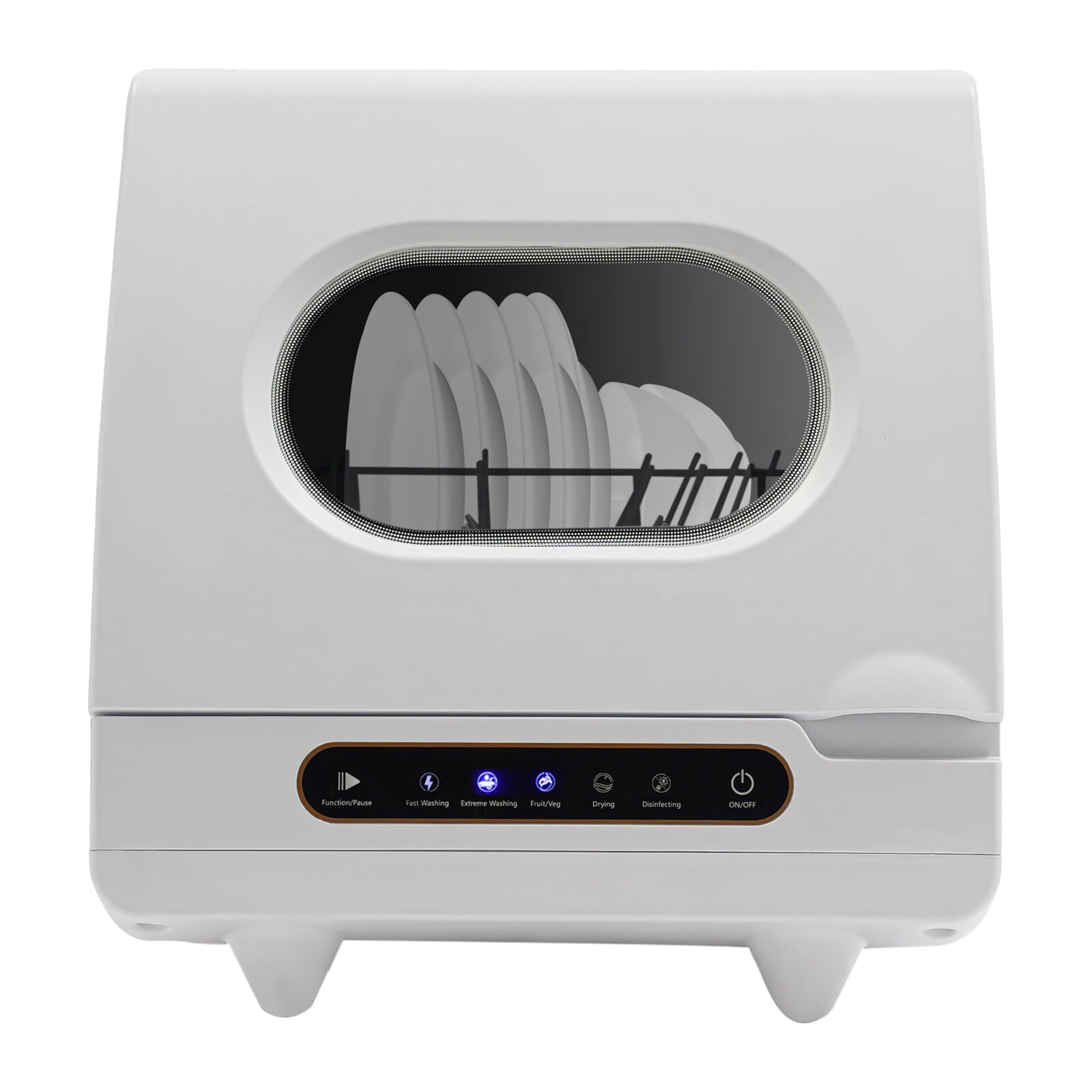 Portable Countertop Dishwasher 5 Washing Programs with Water Tank Leak-Proof Dry