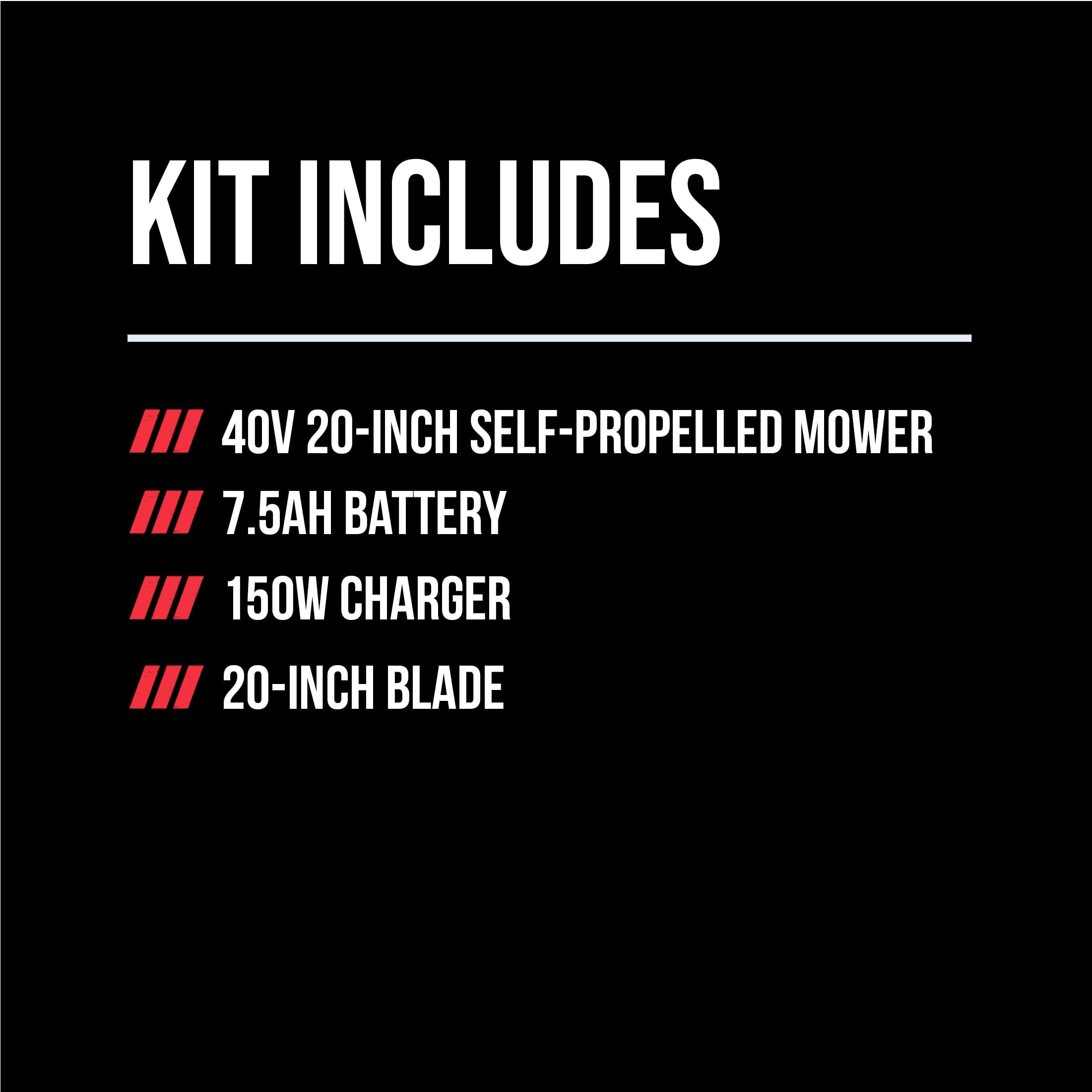 SKIL PWR CORE 40V Brushless 20-Inch Self-Propelled Mower Kit with Smart Caddy, 7.5Ah Battery and 150W Charger, SM2010C-16