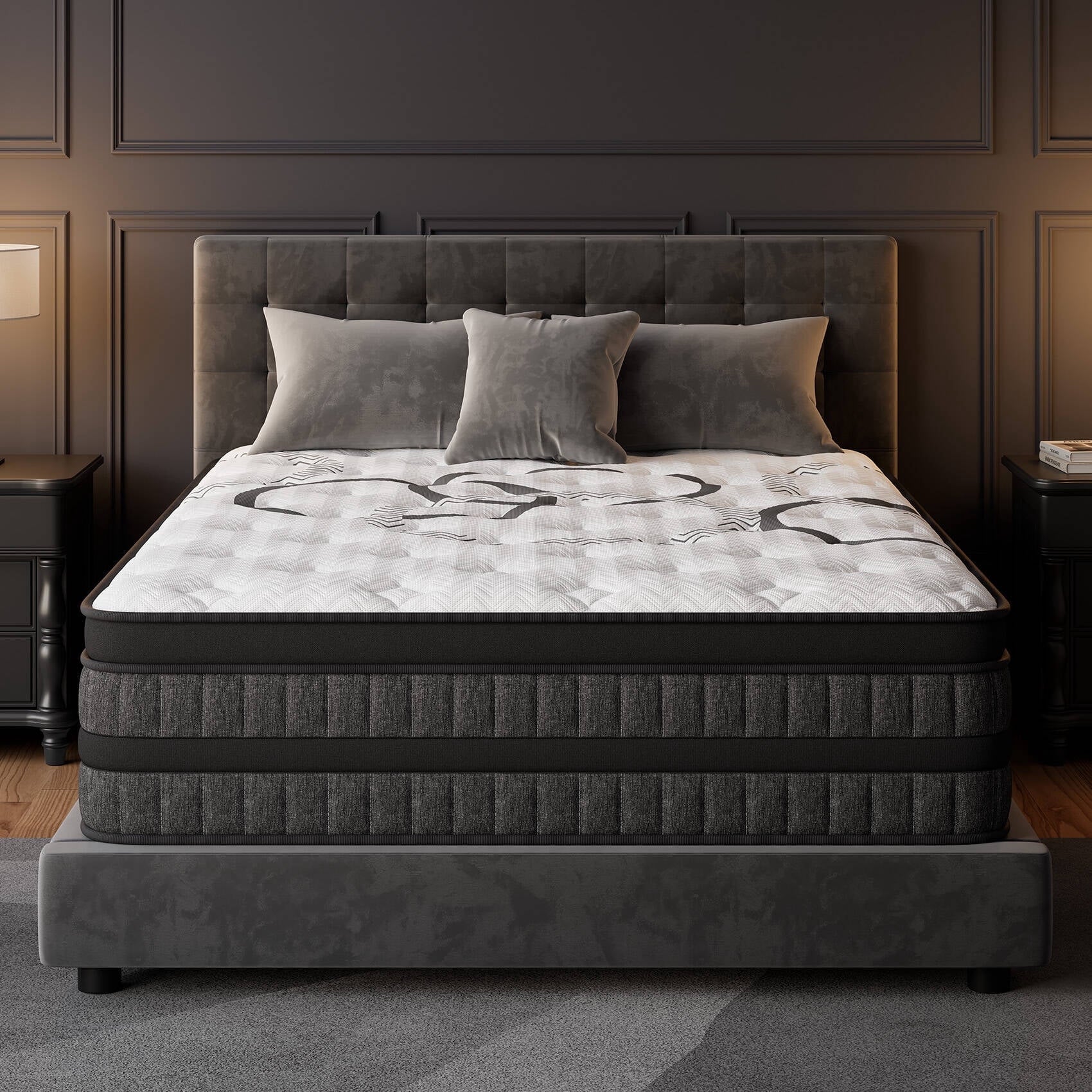 GREOO Queen Size Mattress 10 Hybrid Mattress in a Box Gel Memory Foam and Pocket Springs with Motion Isolation, Medium Firm, Pressure Relief, CertiPUR-US® & OEKO-TEX® STANDARD 100 Certified