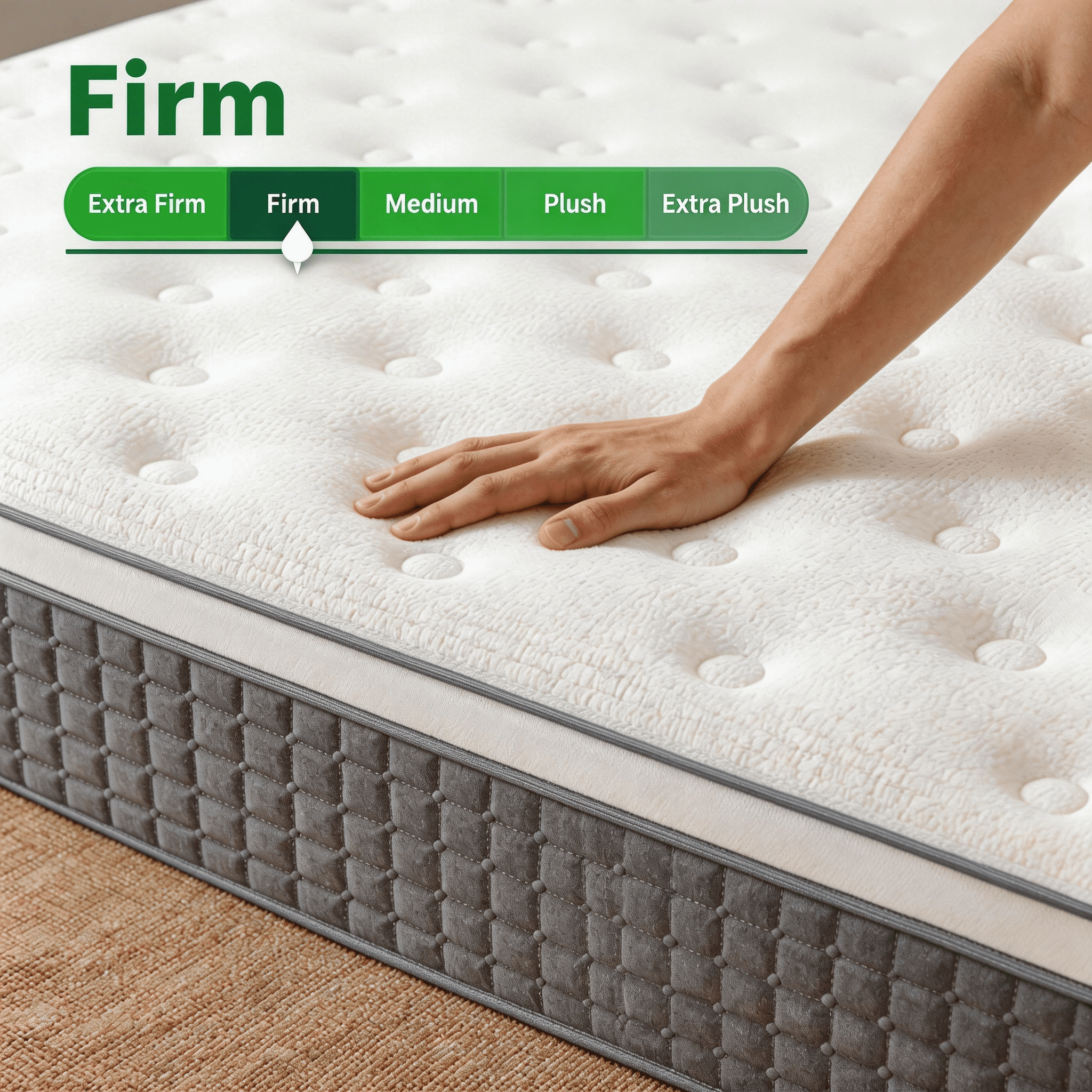 NightyNight 12 Queen Size Firm Hybrid Mattress in a Box with Cooling Gel Memory Foam, Motion Isolation & Temperature Regulation