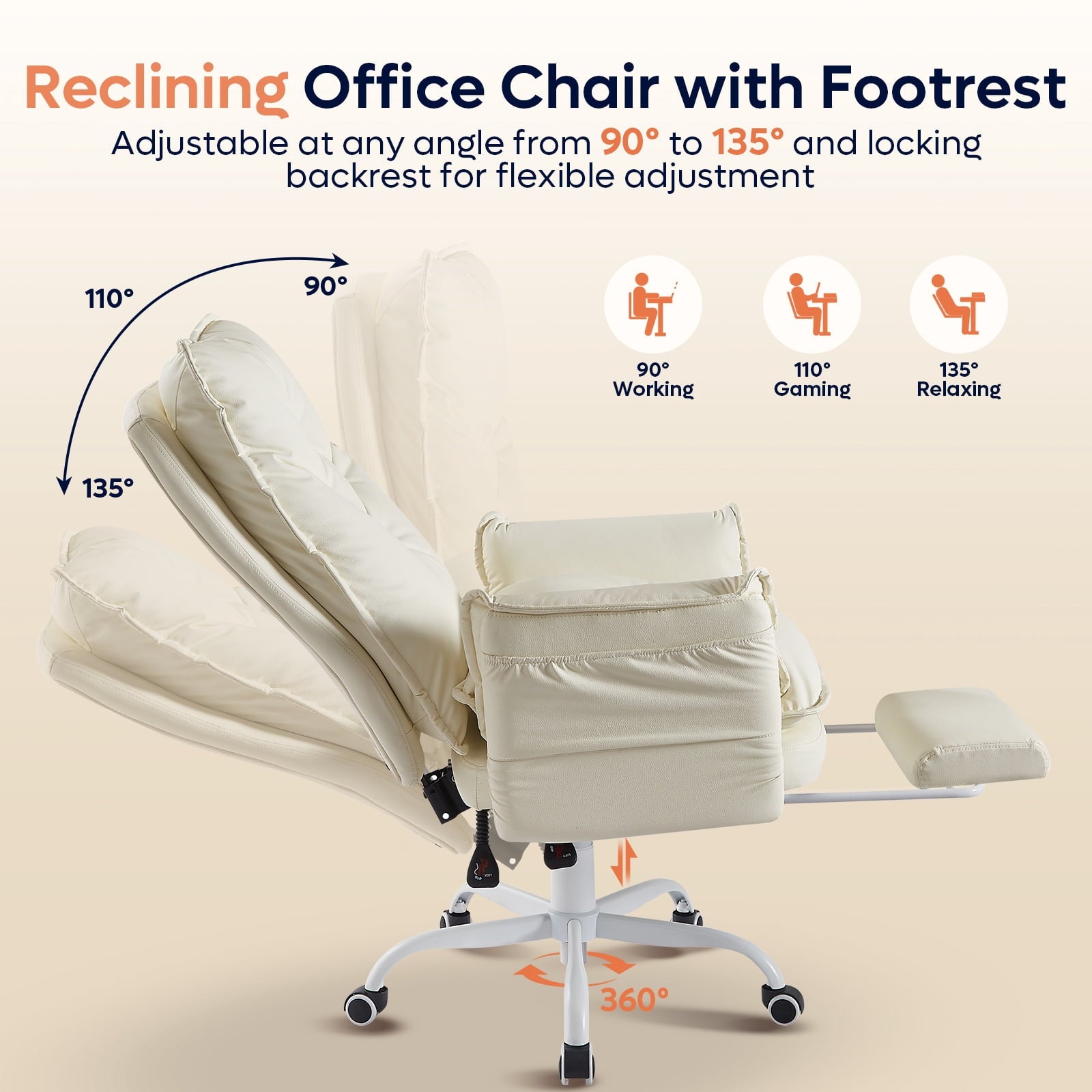 Bestier Big and Tall Executive Office Chair with Flip-up Arms for Adult, Wide Seat Ergonomic Computer Desk Chair,High Back Velvet Comfy Cross-Legged Office Chair with Footrest and Side Pockets, Black