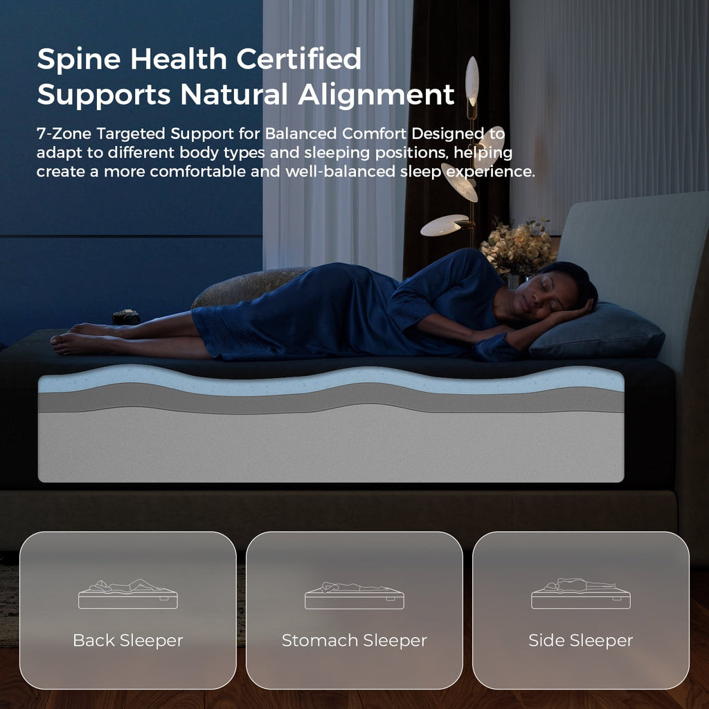 Sweetnight CoolNest® Essential Memory Foam Queen Size Mattress 13 inch Cooling Gel Mattresses in a Box,CertiPUR-US Certified,Scientific Support,Medium