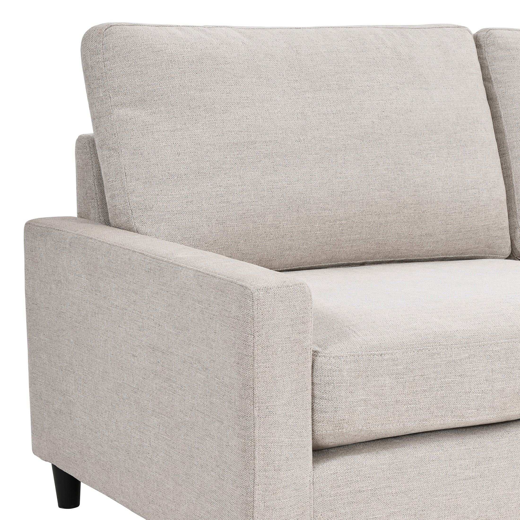 Mainstays 77 Square Arm Sofa, Light Grey