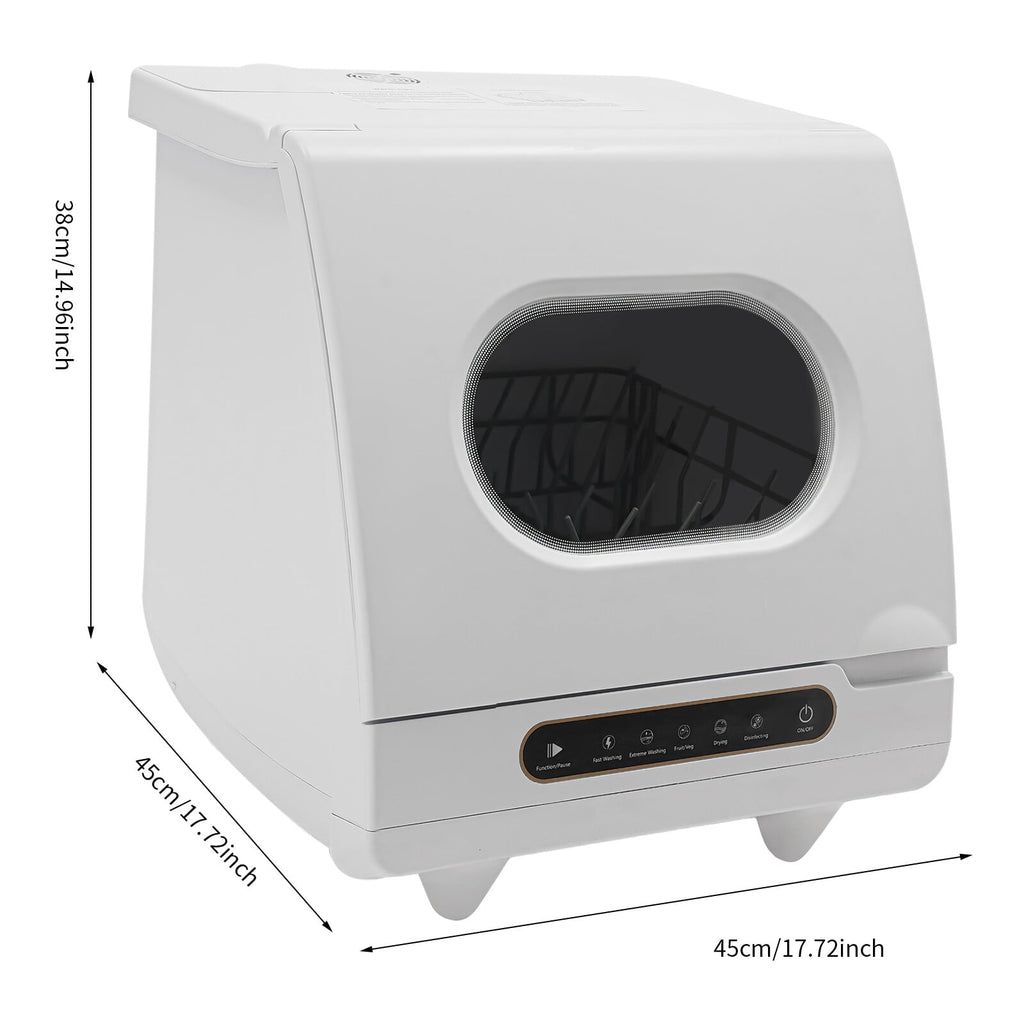 Portable Countertop Dishwasher 5 Washing Programs with Water Tank Leak-Proof Dry