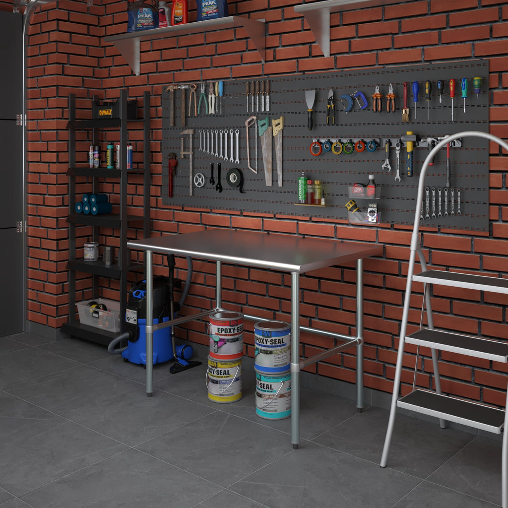 30 x 48 Stainless Steel Work Table with Open Base