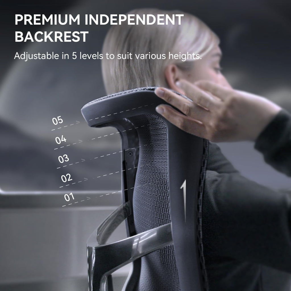 SIHOO Doro-S300 Ergonomic Office Chair, High Back Mesh Office Chair, Zero-Gravity Mechanism-6D Coordinated Armrests Desk Chair for Home Office - White