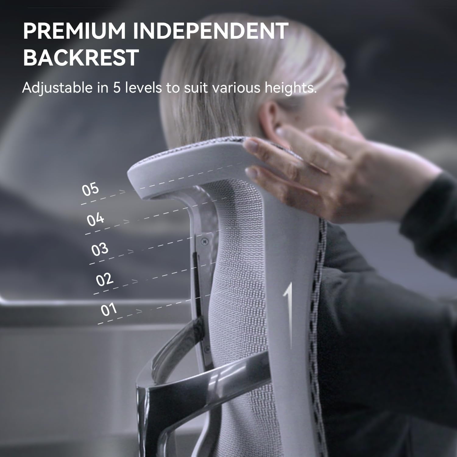SIHOO Doro-S300 Ergonomic Office Chair, High Back Mesh Office Chair, Zero-Gravity Mechanism-6D Coordinated Armrests Desk Chair for Home Office - White
